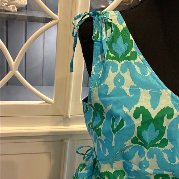 Talbot Petite Ikat Medallion Tiered Maxi Dress - Picture 5 of 14